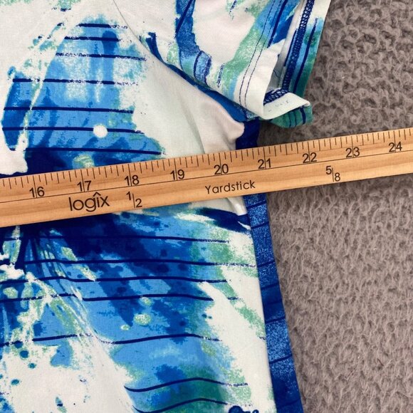 Chicos Dress Womens 3 US Extra Large Blue T Shirt Short Sleeve Stretch Pullover - Picture 7 of 11